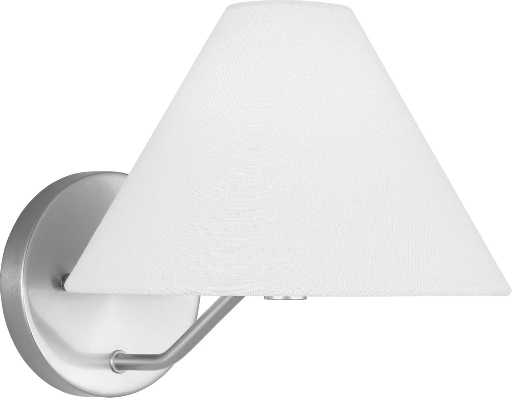 Burke Medium Sconce Brushed Steel