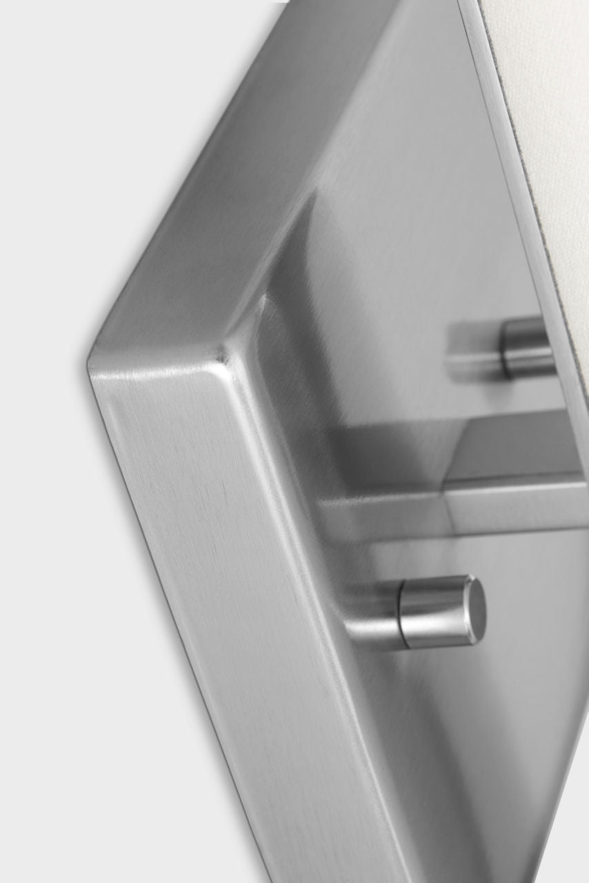 Capalino Medium Double Sconce Brushed Steel