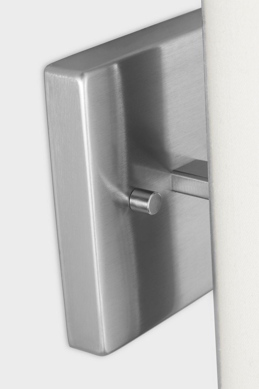 Capalino Medium Double Sconce Brushed Steel
