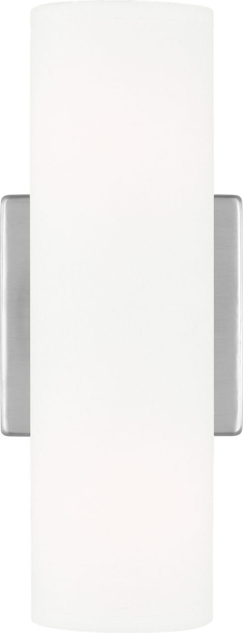 Capalino Medium Double Sconce Brushed Steel