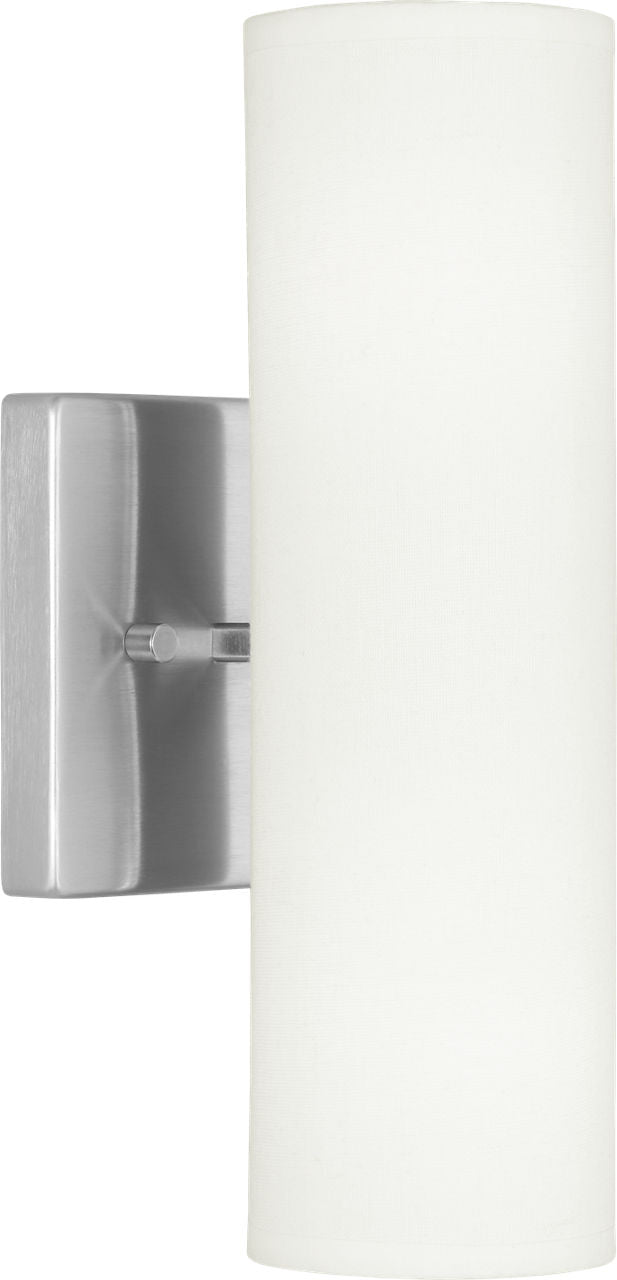 Capalino Medium Double Sconce Brushed Steel