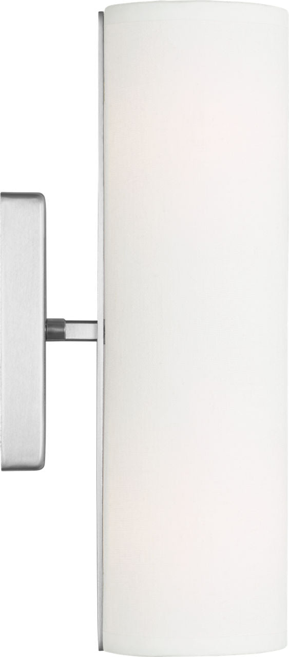 Capalino Medium Double Sconce Brushed Steel