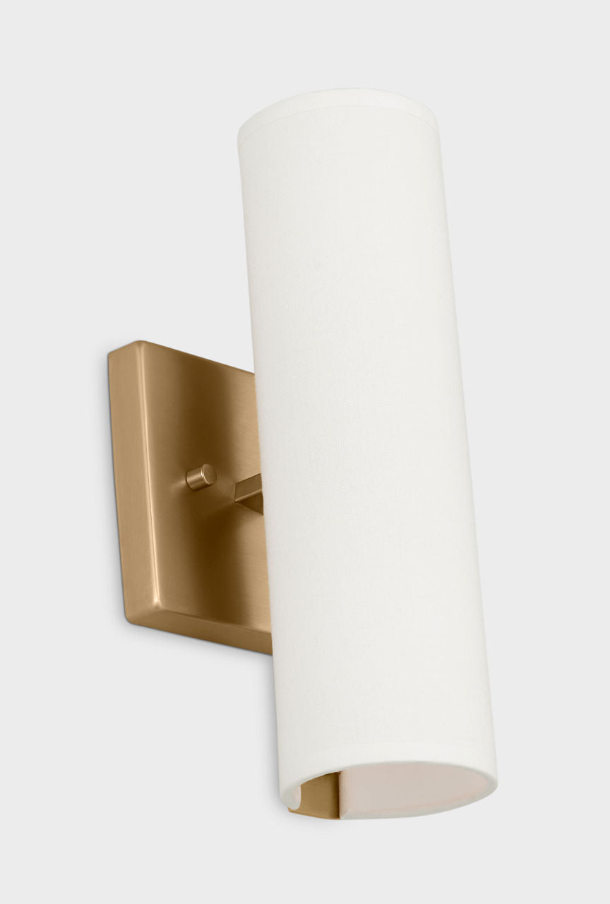 Capalino Medium Double Sconce Satin Brass