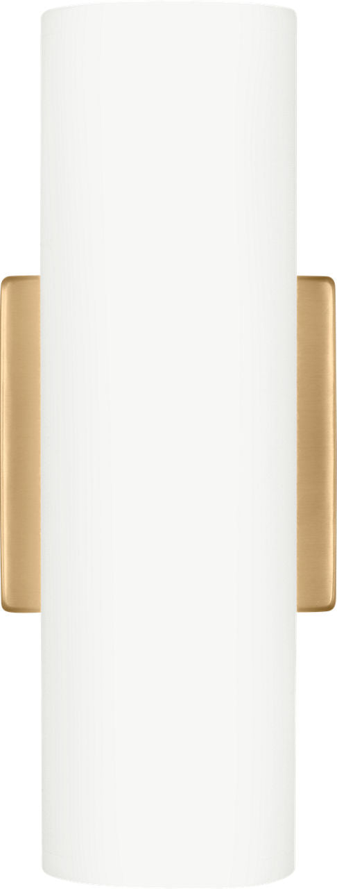 Capalino Medium Double Sconce Satin Brass