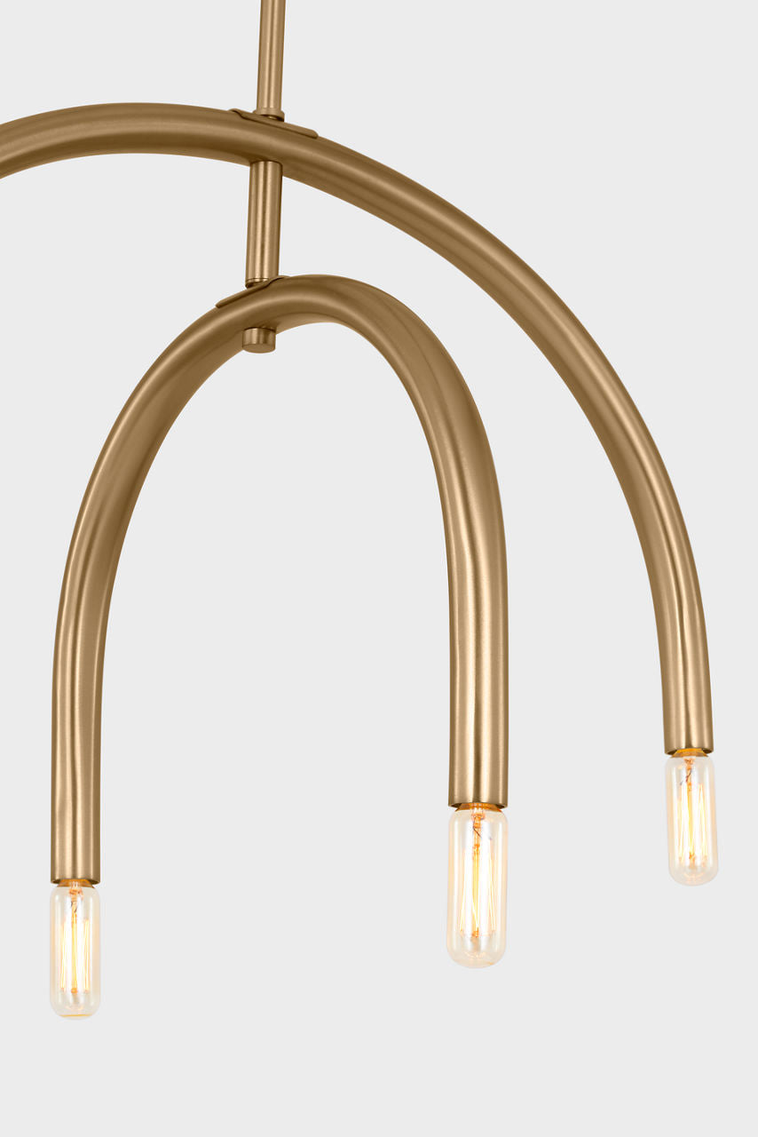 Hadden Small Chandelier Satin Brass