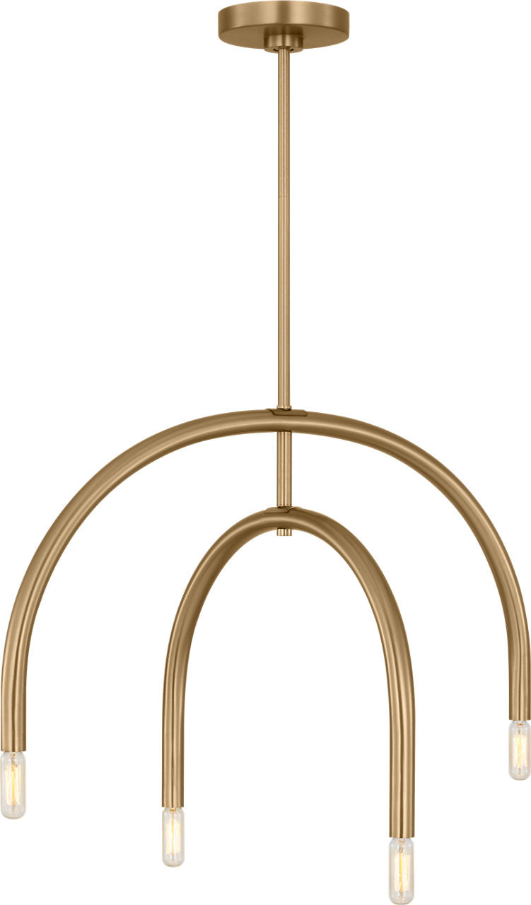 Hadden Small Chandelier Satin Brass