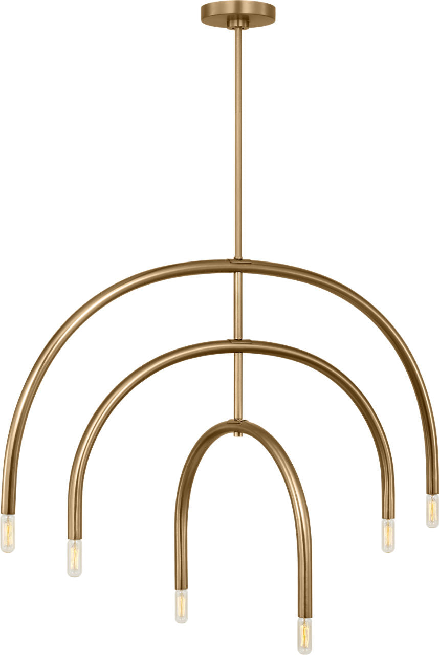 Hadden Large Chandelier Satin Brass