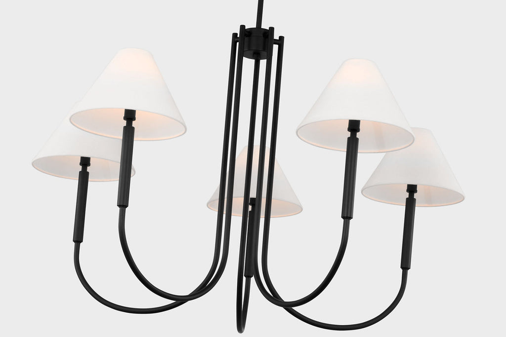 Porteau Large Chandelier Midnight Black