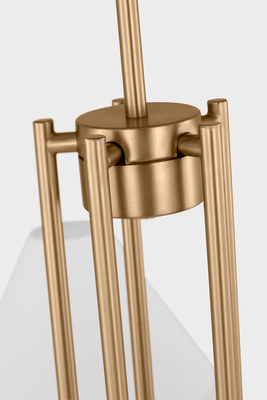 Porteau Large Chandelier Satin Brass