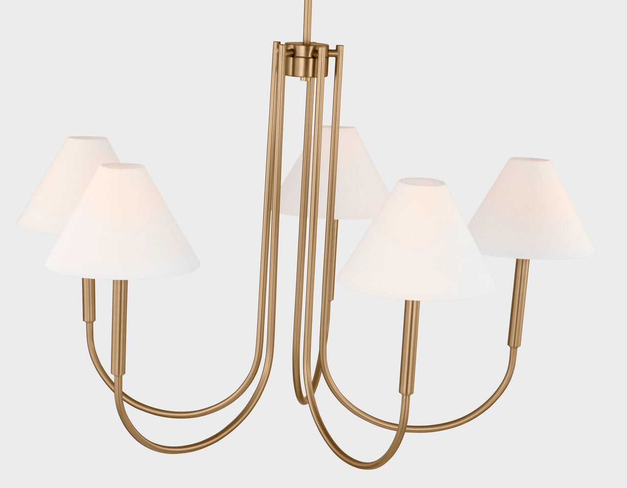 Porteau Large Chandelier Satin Brass