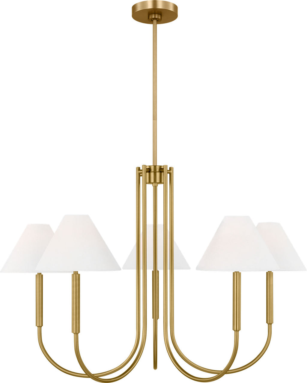 Porteau Large Chandelier Satin Brass
