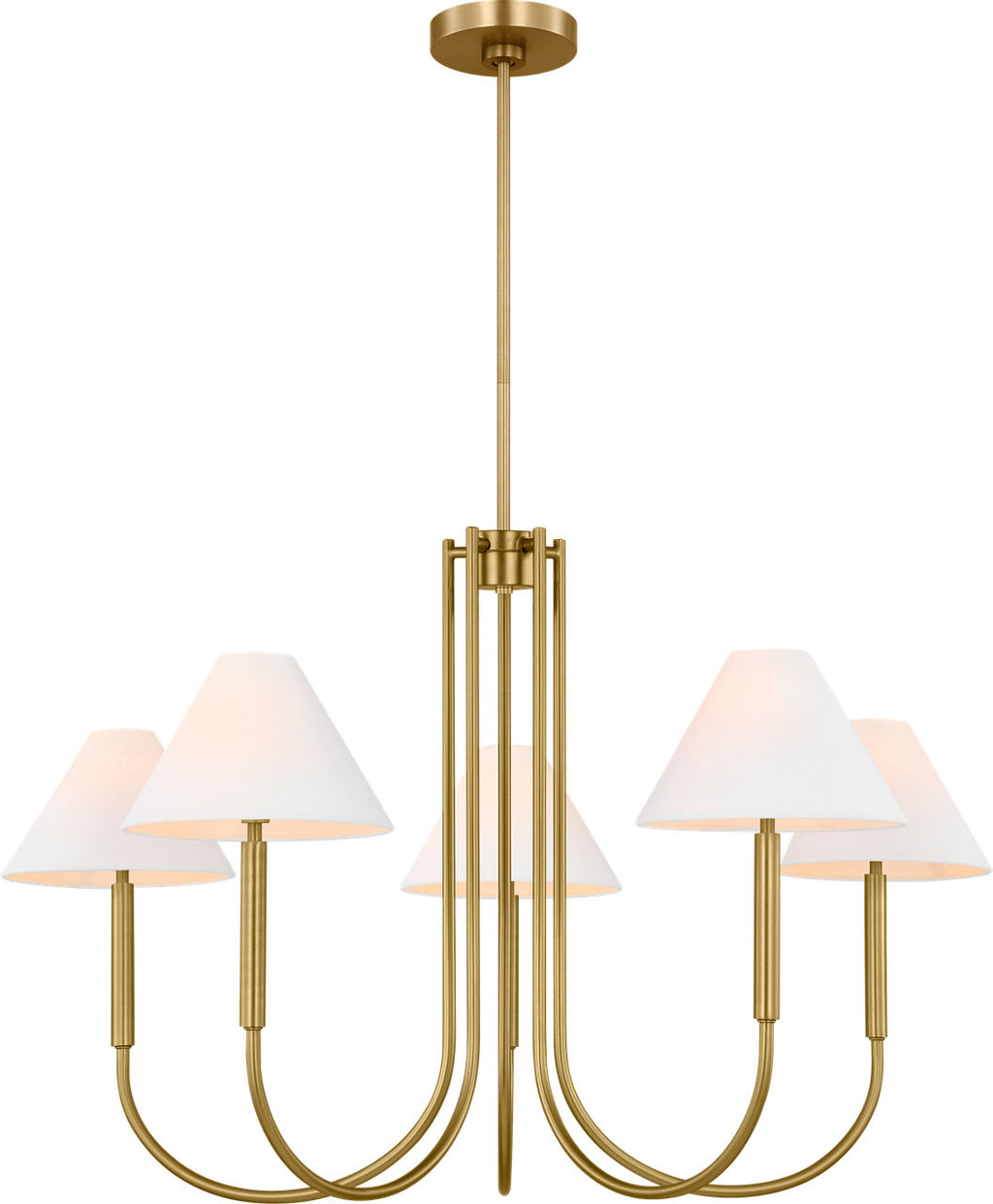 Porteau Large Chandelier Satin Brass