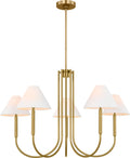 Porteau Large Chandelier Satin Brass