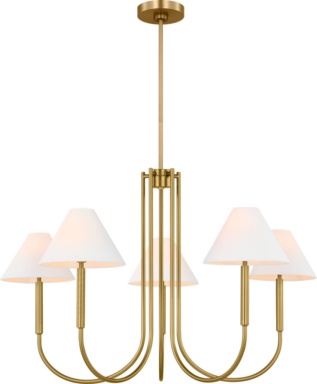 Porteau Large Chandelier Satin Brass