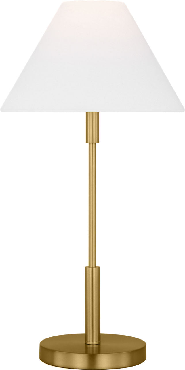 Porteau Medium Table Lamp Satin Brass Bulbs Inc