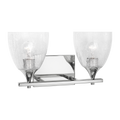 Toffino 2-Light Bath Sconce | Chrome | Clear Crackle Glass
