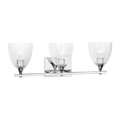 Toffino 3-Light Bath Sconce | Chrome | Clear Crackle Glass