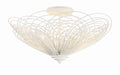 Doral 19'' Matte White Semi Flush Mount