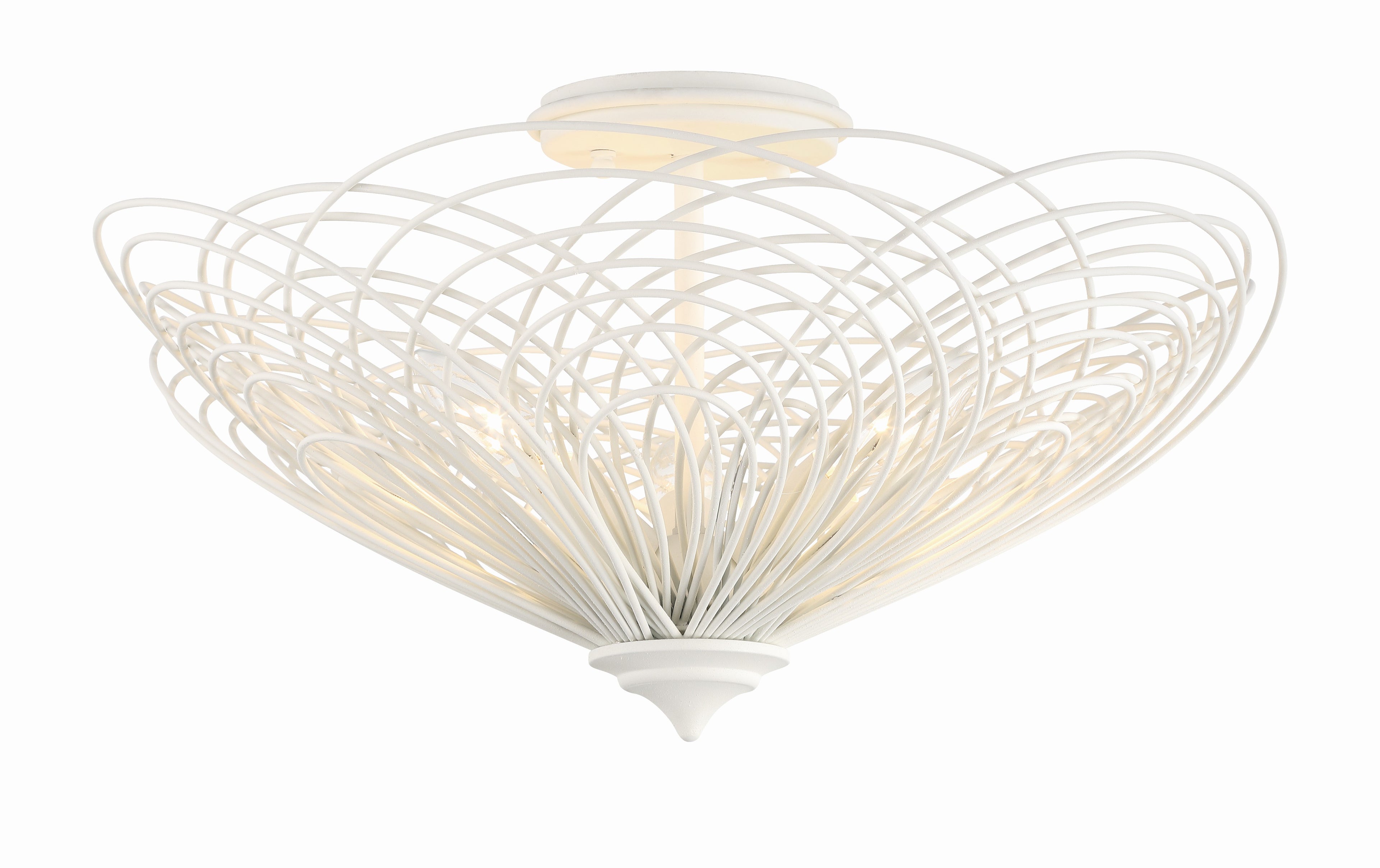Doral 19'' Matte White Semi Flush Mount