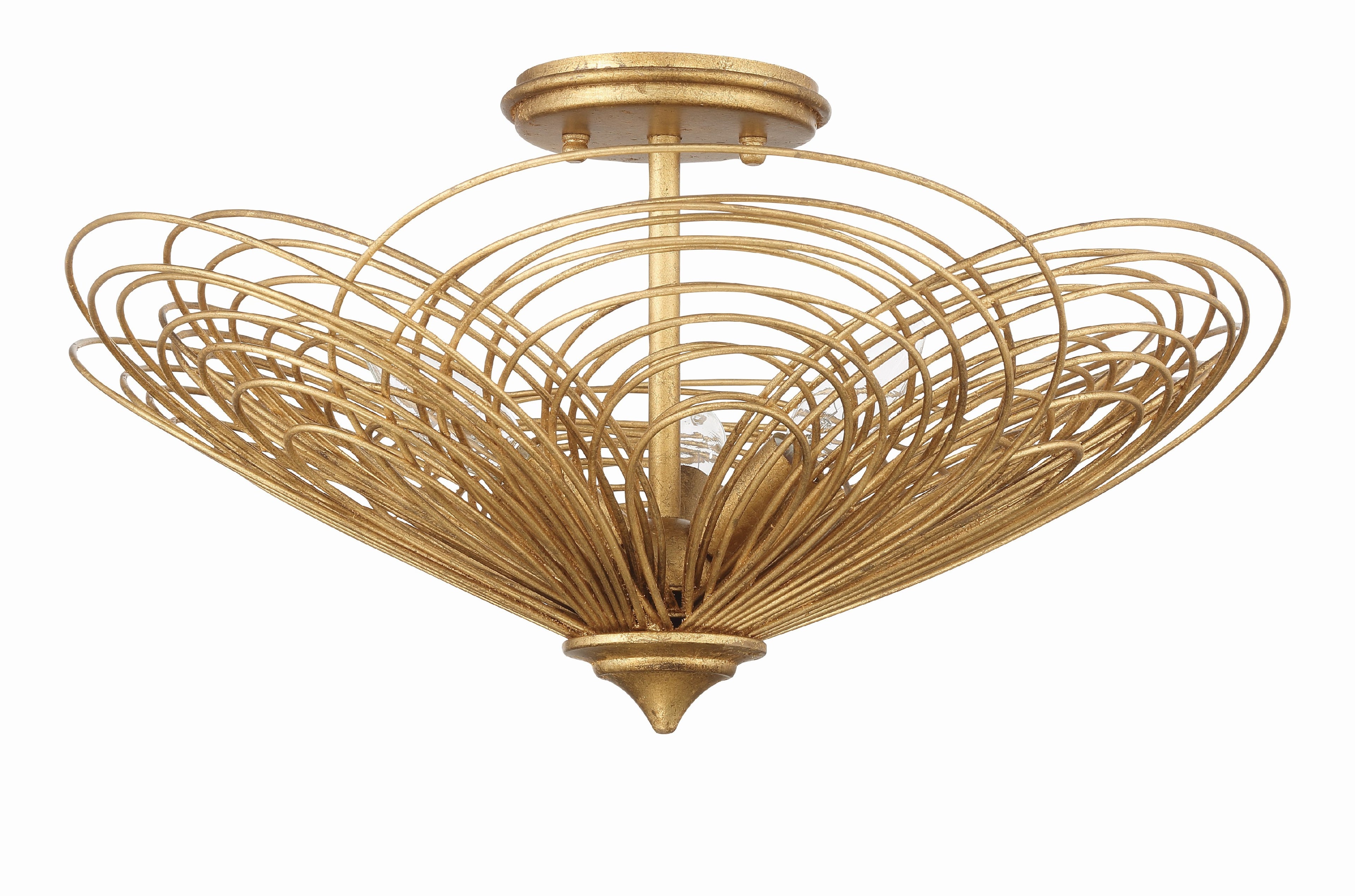 Doral 19'' Renaissance Gold Semi Flush Mount