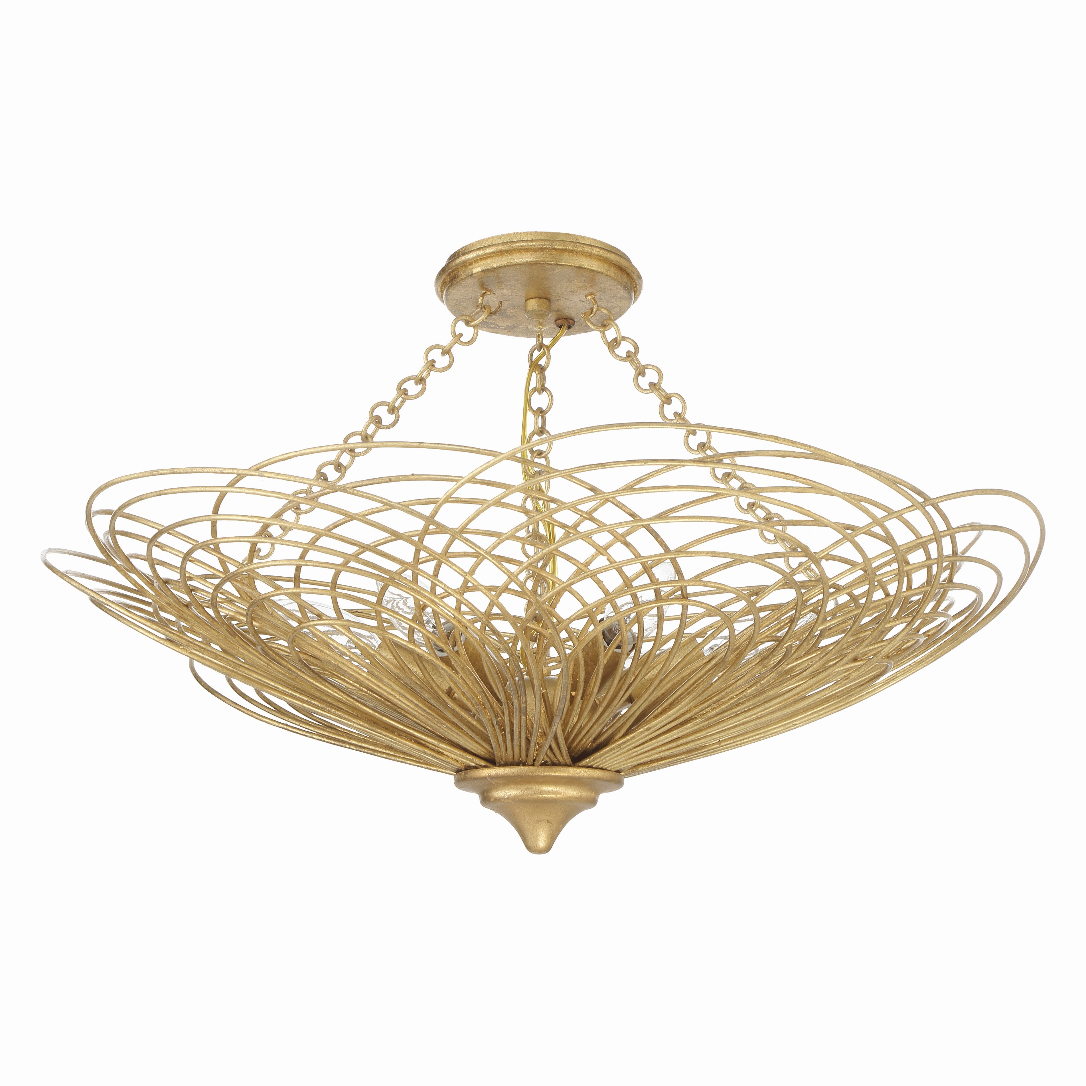 Doral 24'' Renaissance Gold Semi Flush Mount