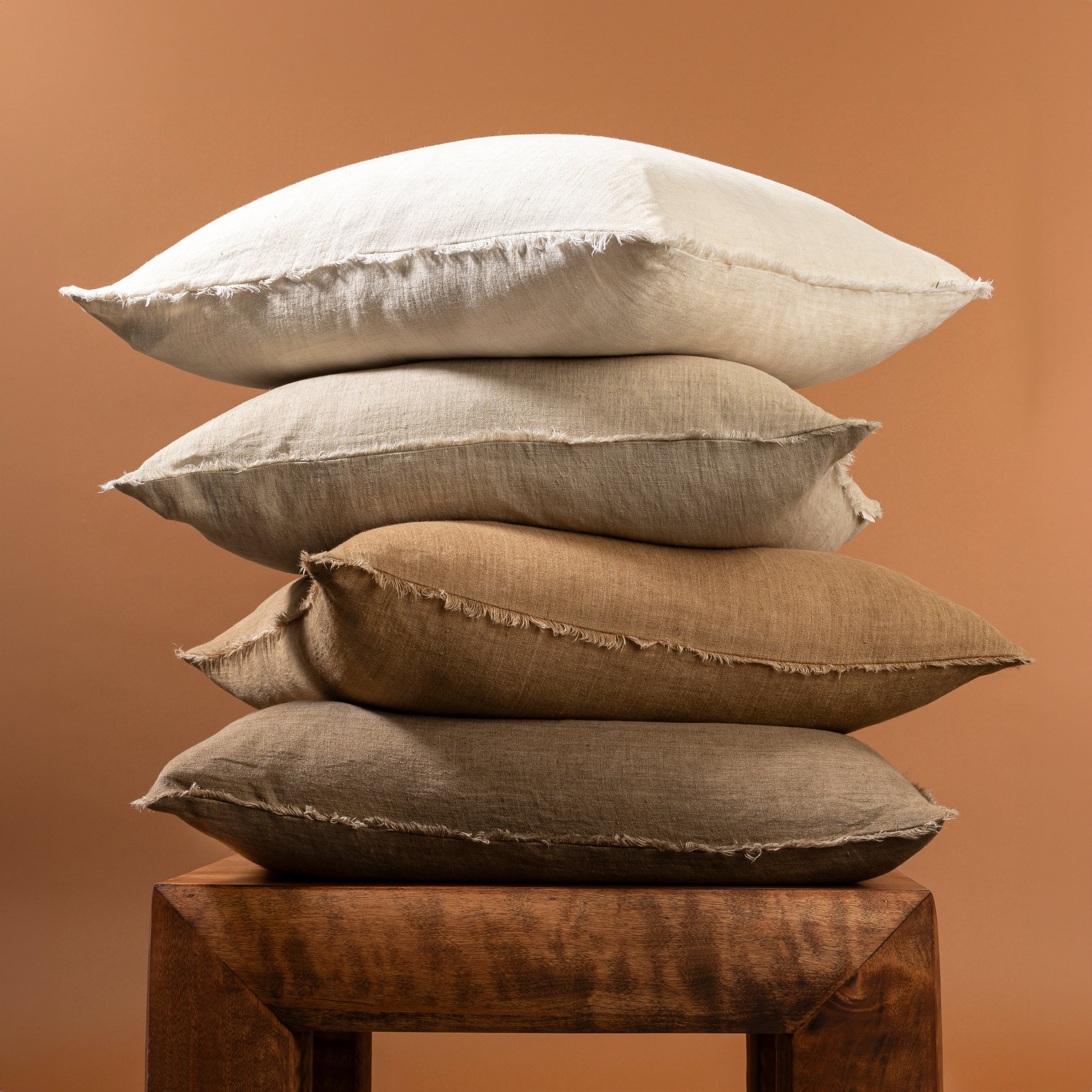 20x20 Lina Linen Pillow Tawny