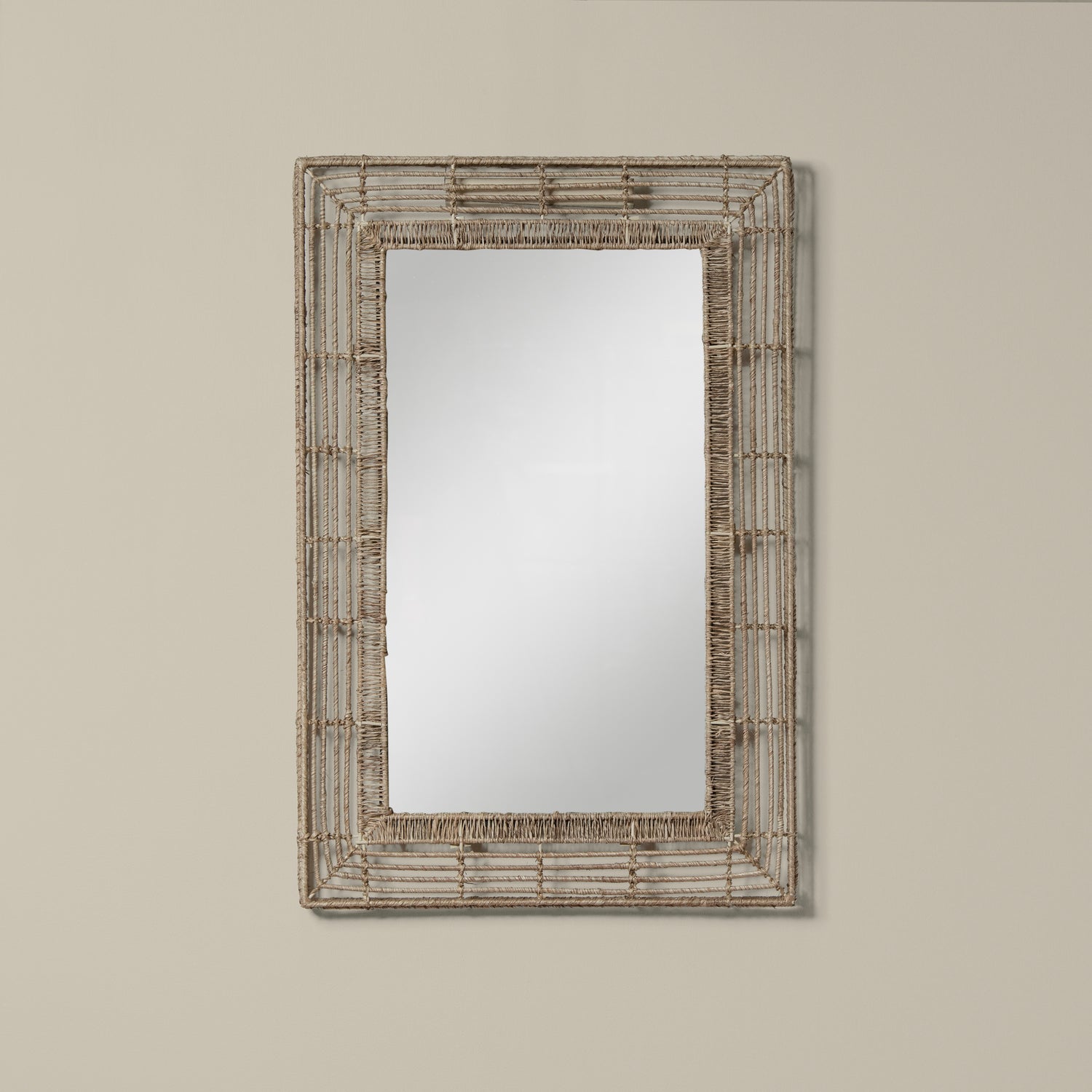 Beehive Rectangular Mirror in Natural