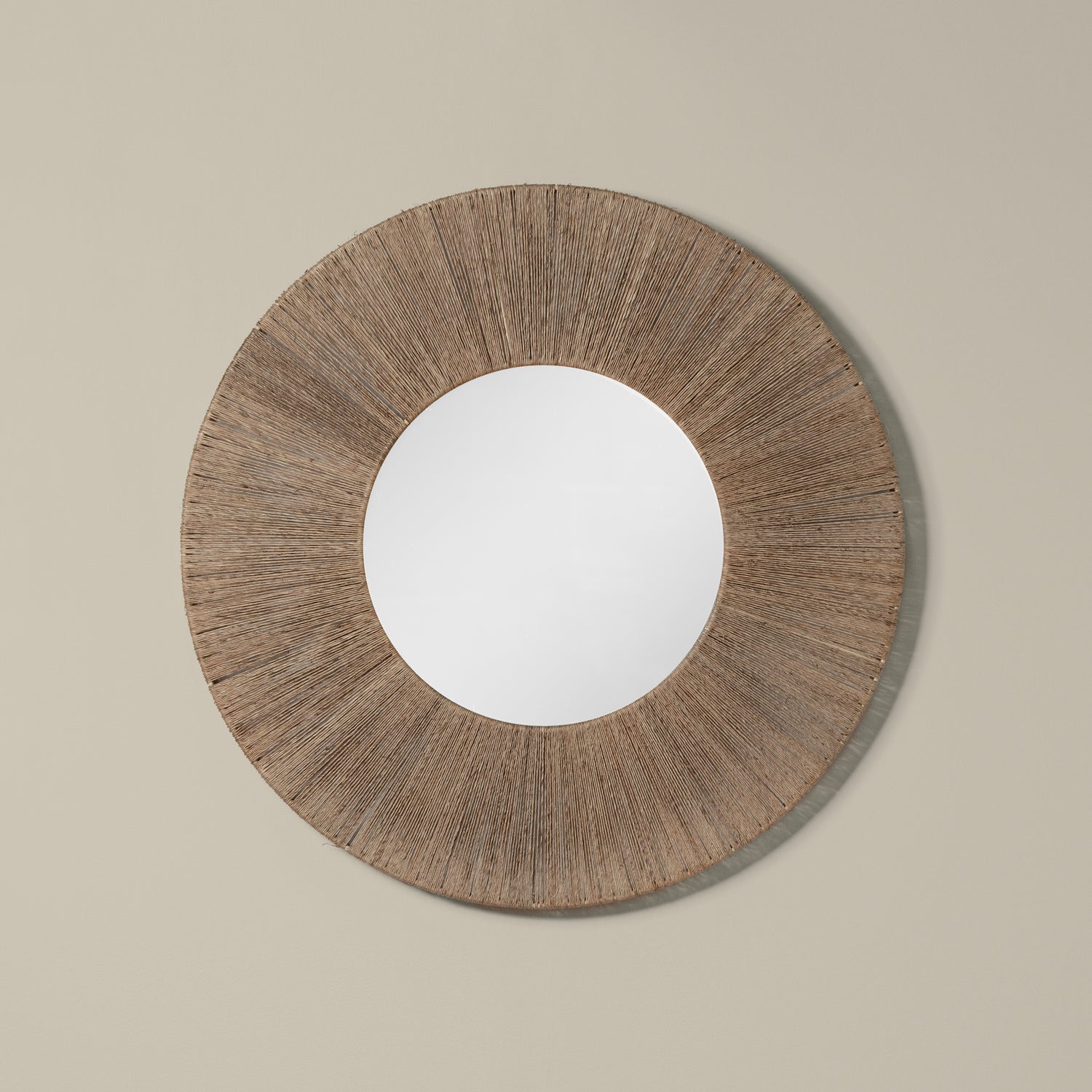 Highball Jute Round Mirror