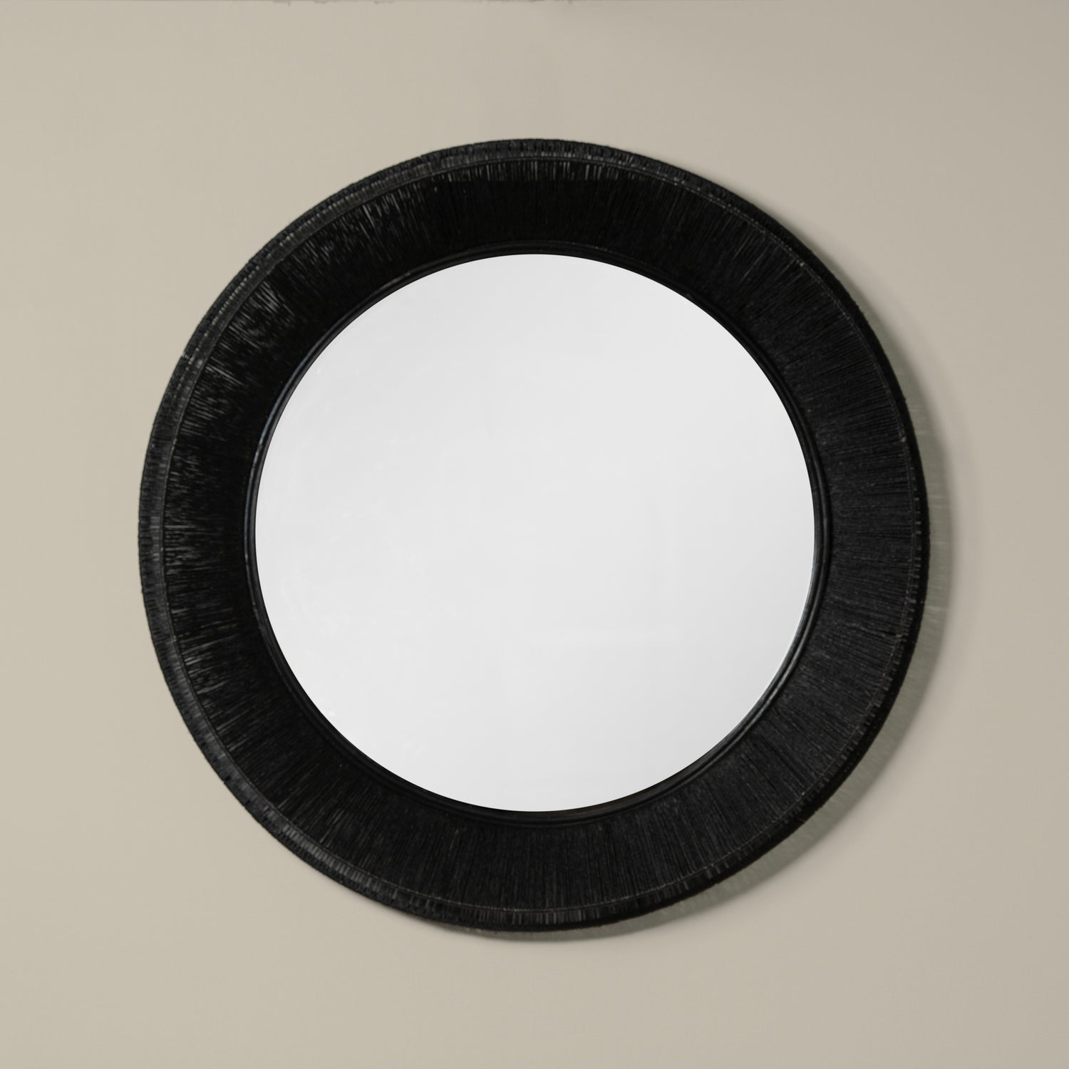 Collins Large Jute Mirror in Black