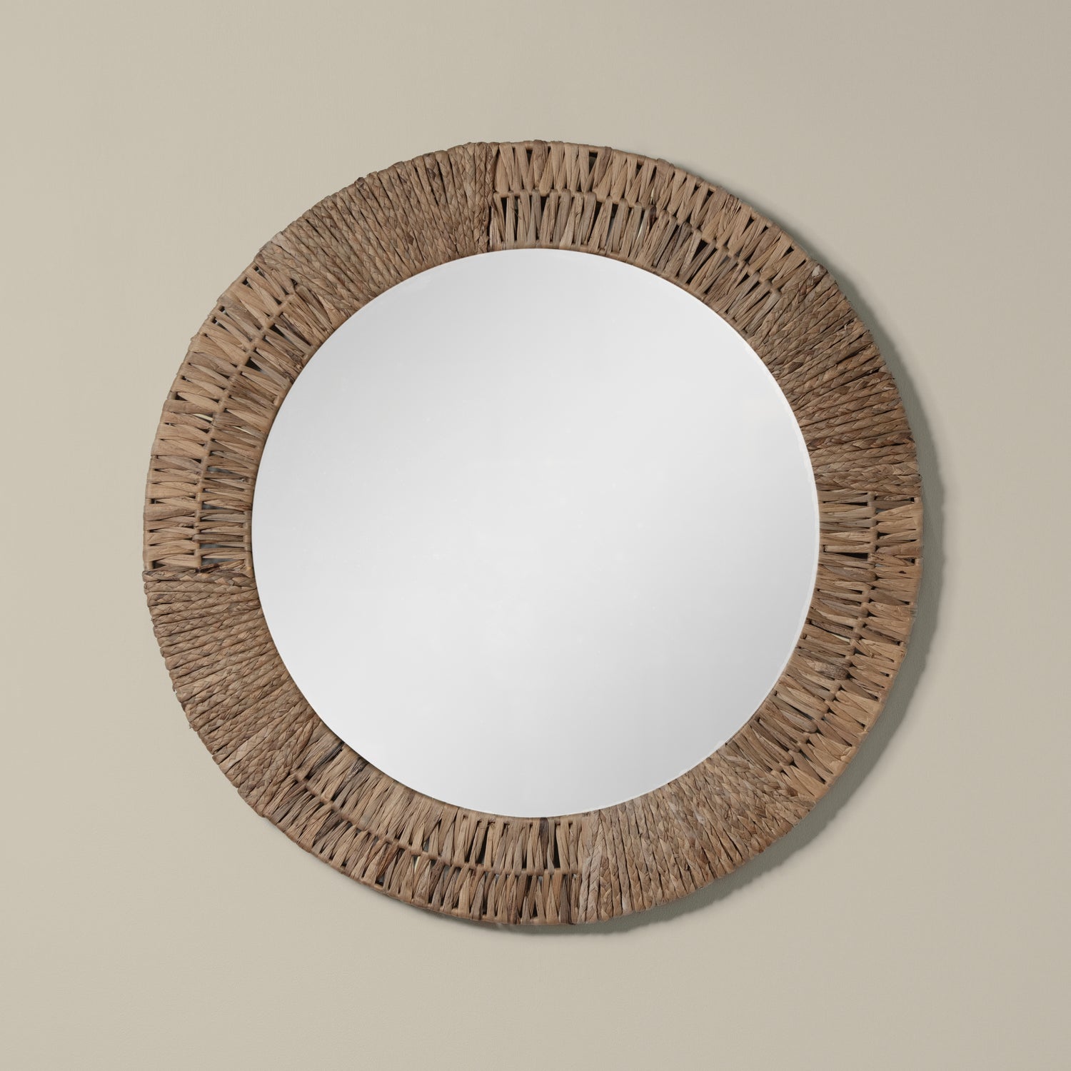 Folha Round Mirror in Natural