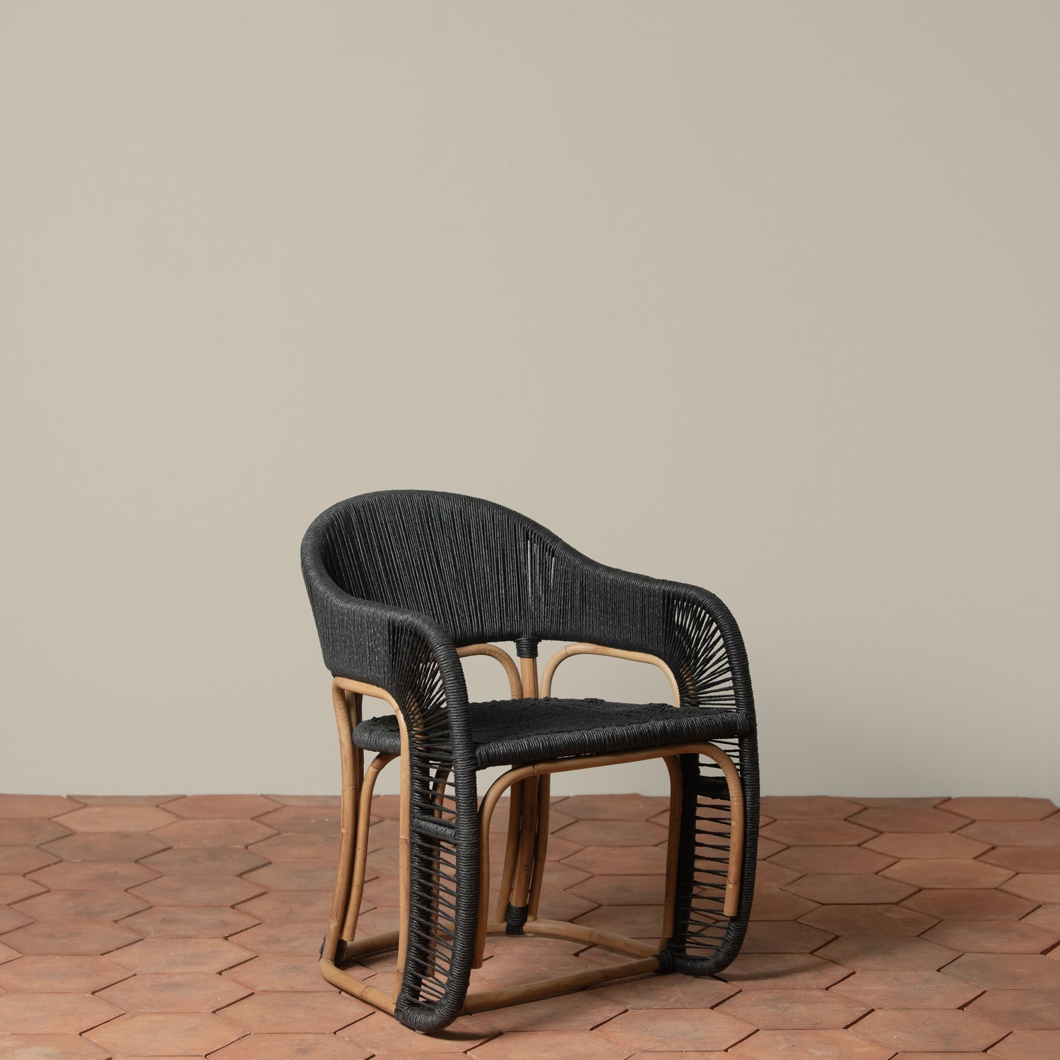Glen Ellen Arm Chair in Natural/Black