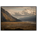 Tasman Valley Sunset: Mountains Evening Glow