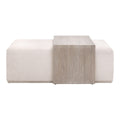 Dovetail Upholstered Coffee Table | Natural Gray Acacia