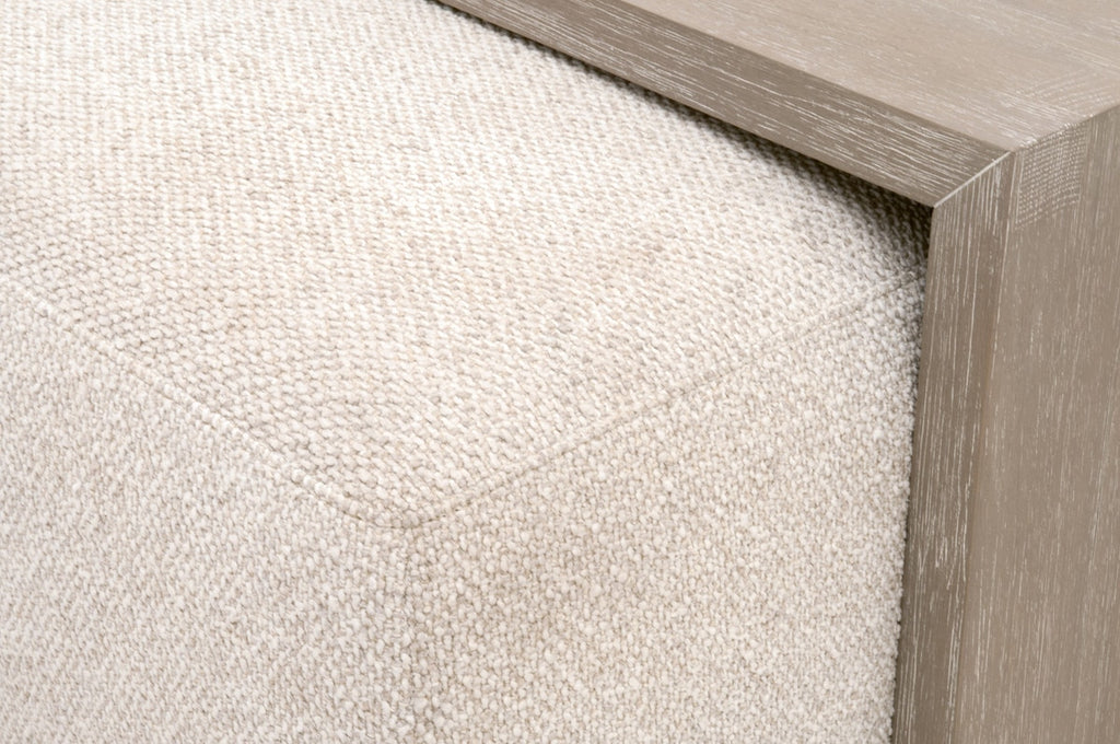Dovetail Upholstered Coffee Table | Natural Gray Acacia