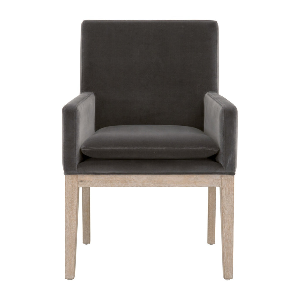 Drake Arm Chair | Dark Dove Velvet