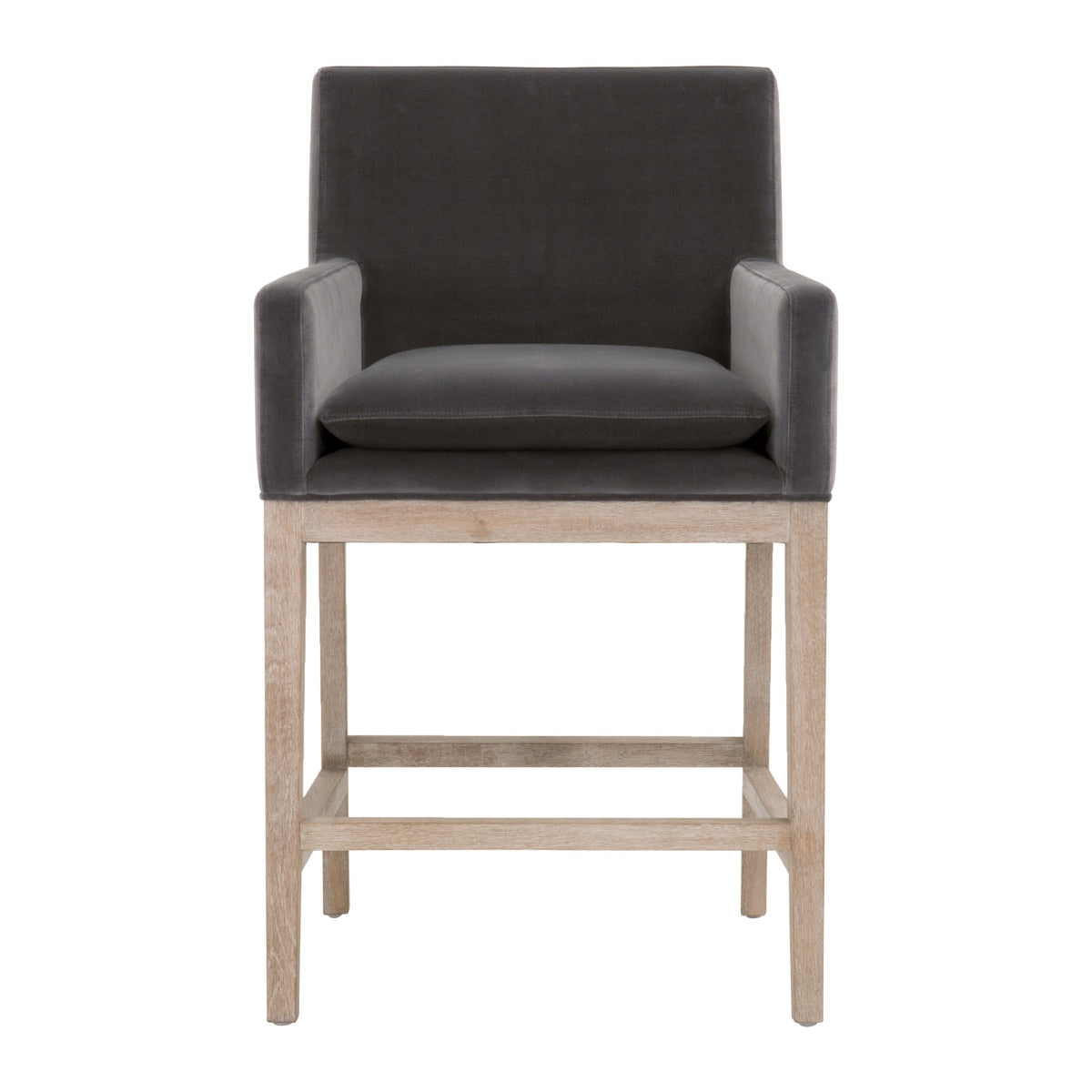 Drake Counter Stool | Dark Dove Velvet