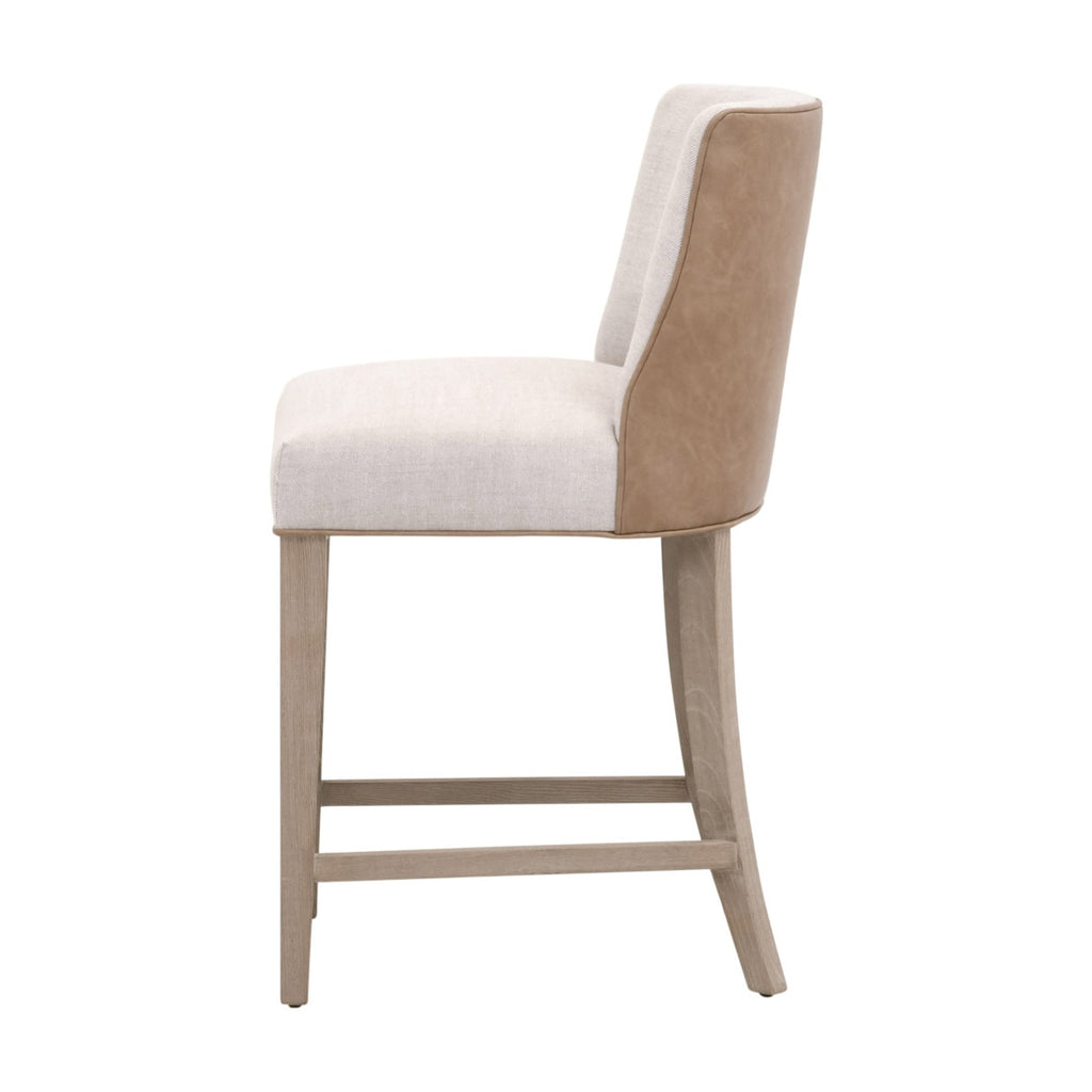 Duet Counter Stool | Bisque French Linen