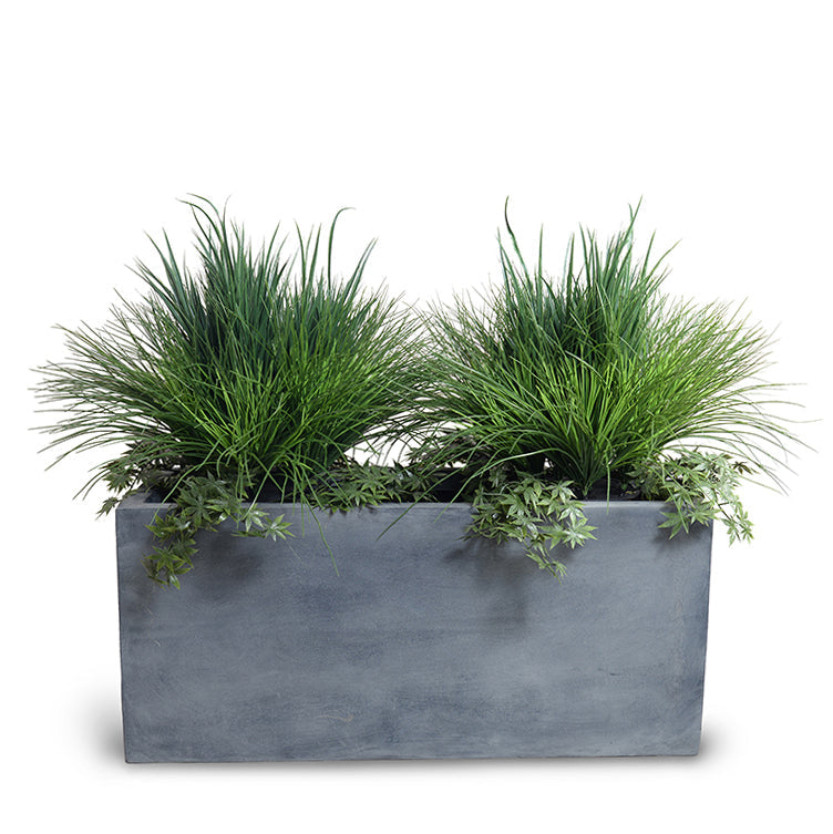 Onion, Orchard Grass w/Vine x2 and 45" Planter Green / Gray Planter / Standard