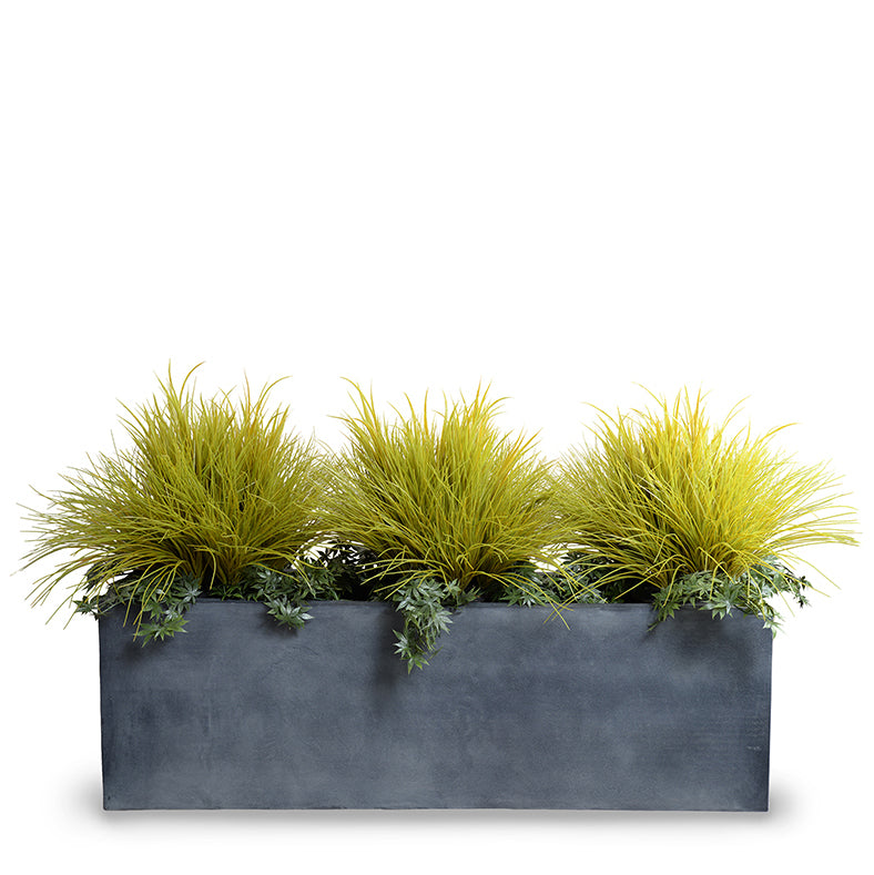 Onion & Orchard Grass w/Vine x3 in 65" Planter 40"H Yellow Green / Gray Planter / Standard
