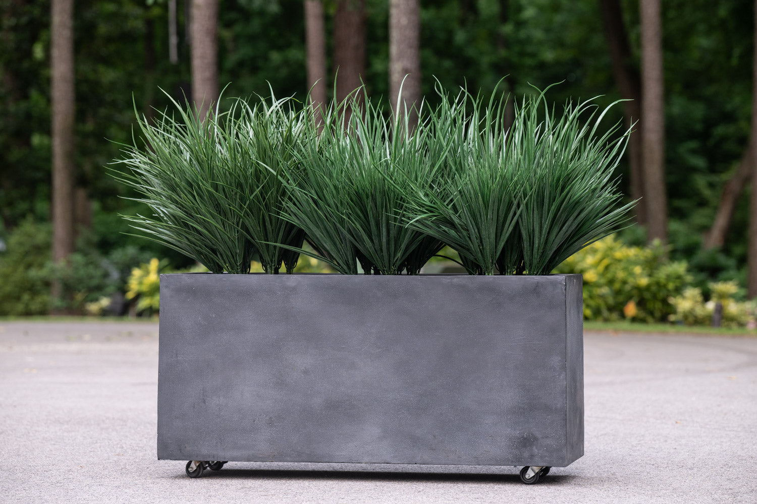 Orchard Grass x3 and 45" Planter Green / Gray Planter / Standard