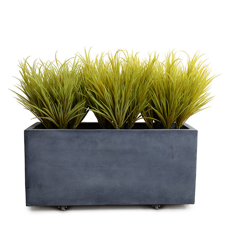 Orchard Grass x3 and 45" Planter Yellow Green / Gray Planter / Standard