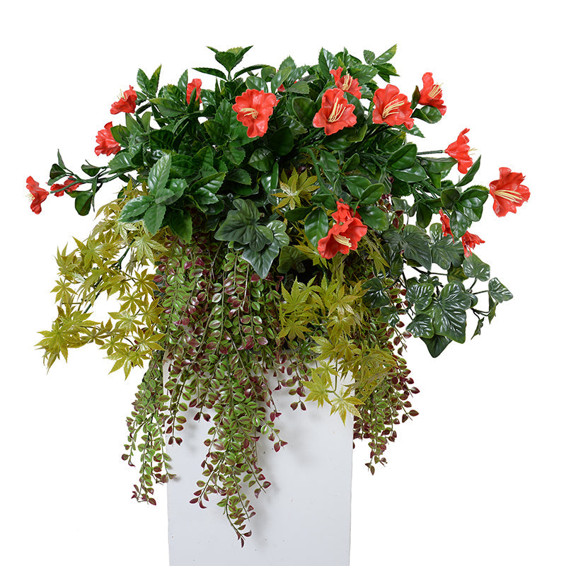 Petunias & Vines Arrangement Orange-red
