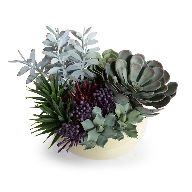 Mixed Enduraleaf® Succulents, Tabletop, 10"H