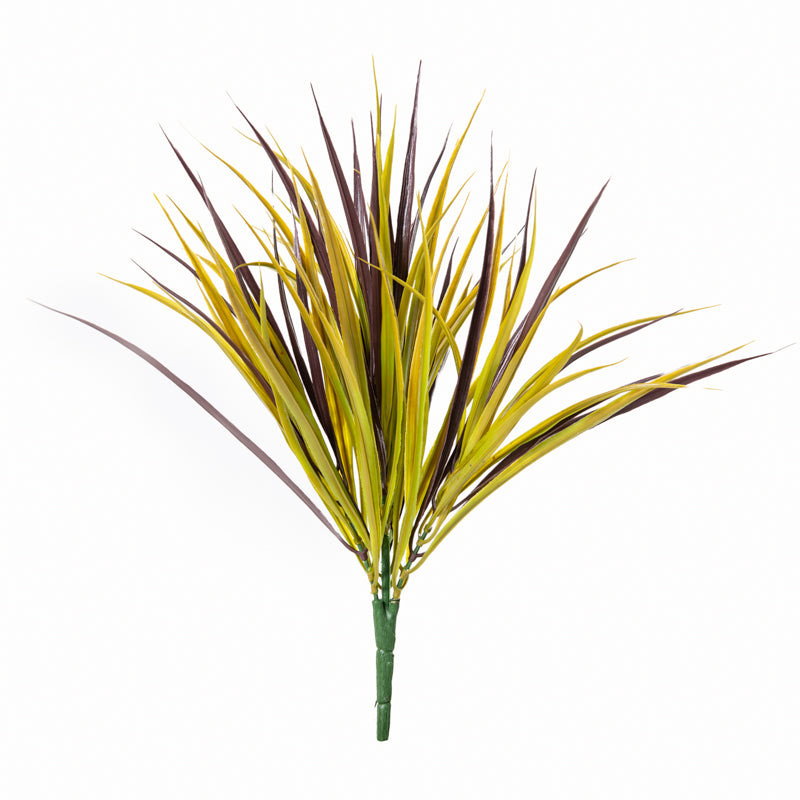 Liriope Grass Spray 16" Yellow/Green/Wine Tri-color