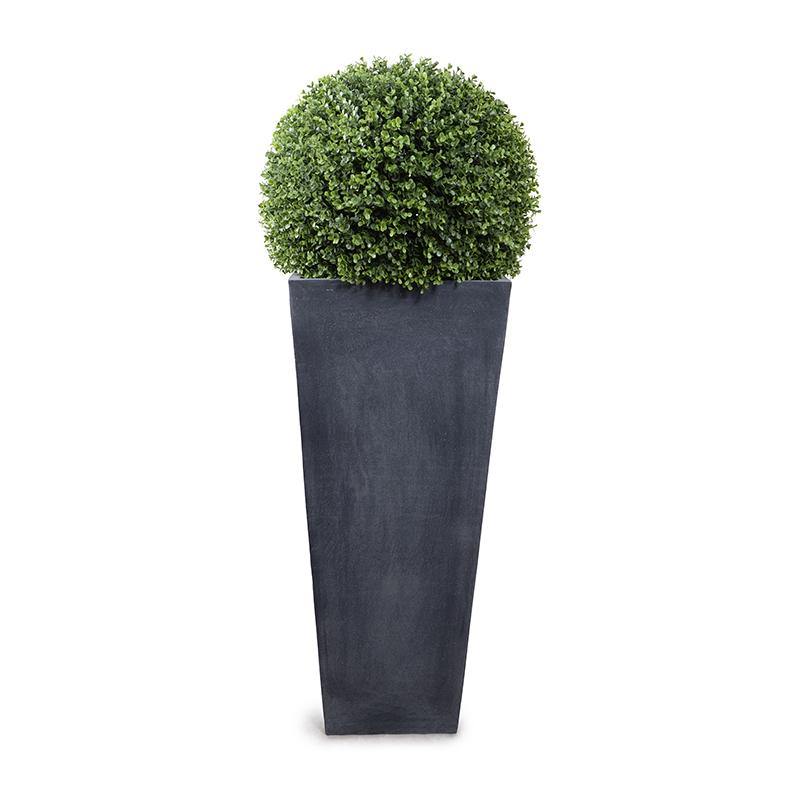 Boxwood Ball in Tapered Column 18"