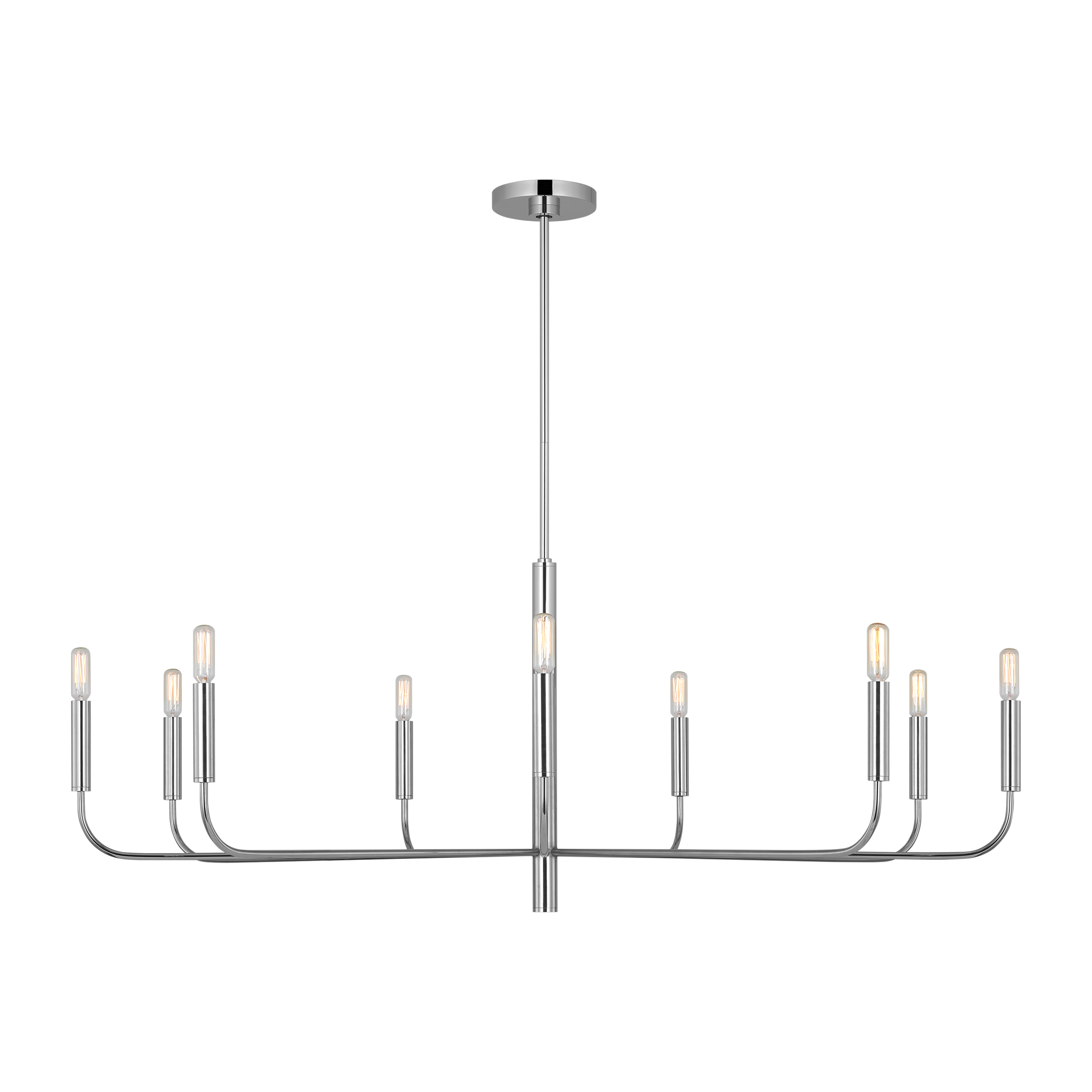 Brianna Wide Chandelier Polished Nickel