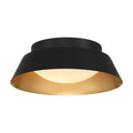 Donoven 15'' LED Matte Black + Gold Flush Mount