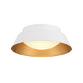 Donoven 15'' LED White + Gold Flush Mount