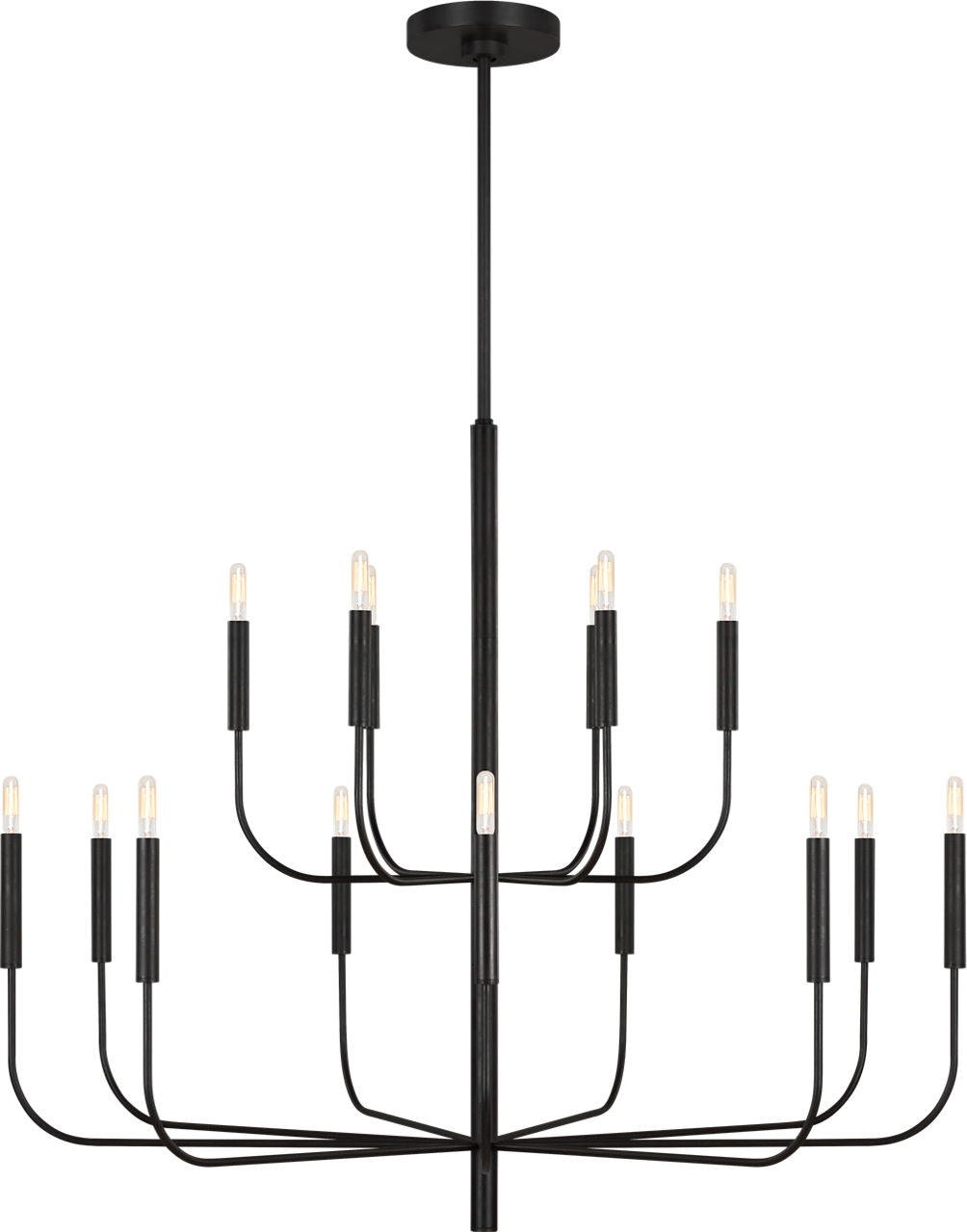 Brianna Large Chandelier | Aged Iron Bulb(s) Not Included