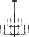 Brianna Large Chandelier | Aged Iron Bulb(s) Not Included